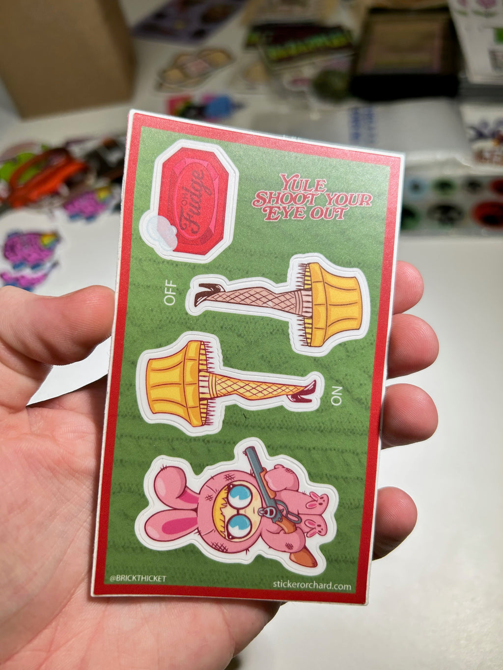 "Yule Shoot Your Eye Out" Sticker Sheet - @andrewknzi