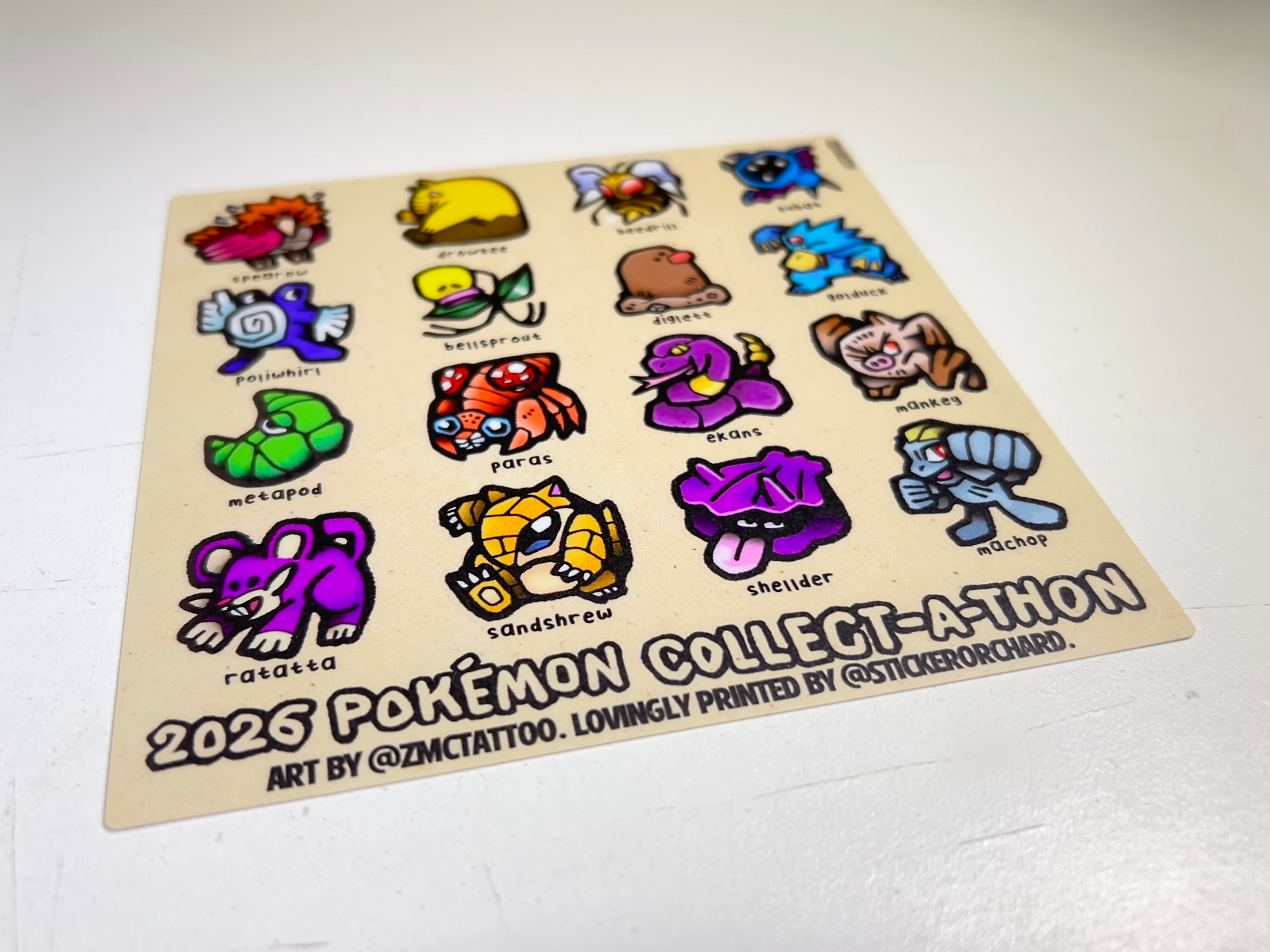 JAN 2026 Pokémon Collect-a-thon Sticker Sheet