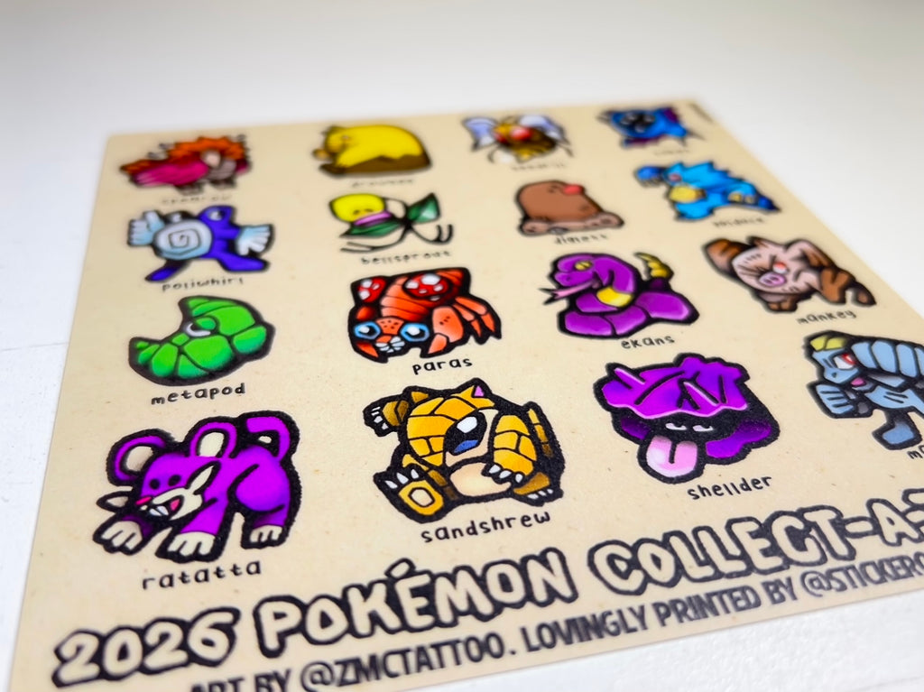 JAN 2026 Pokémon Collect-a-thon Sticker Sheet