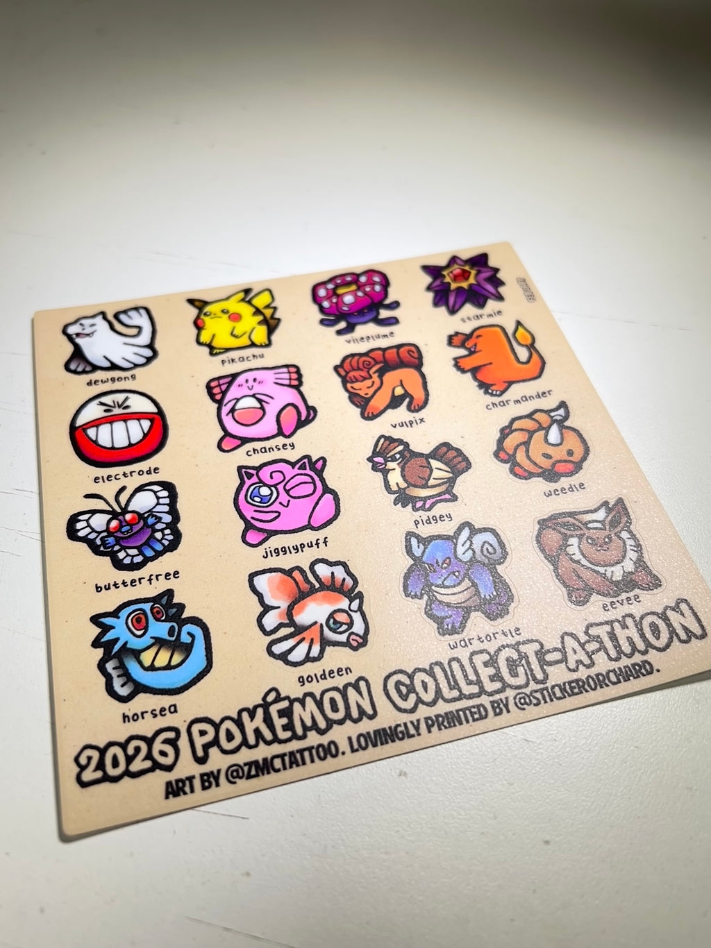 Feb 2026 Pokémon Collect-a-thon Sticker Sheet