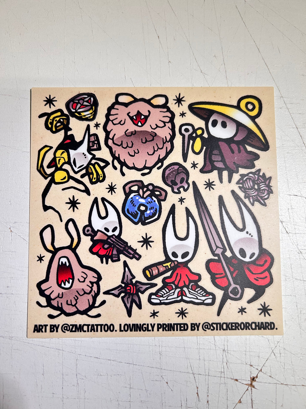 Hollow Knight - SILKSONG sticker sheet @zmctattoo