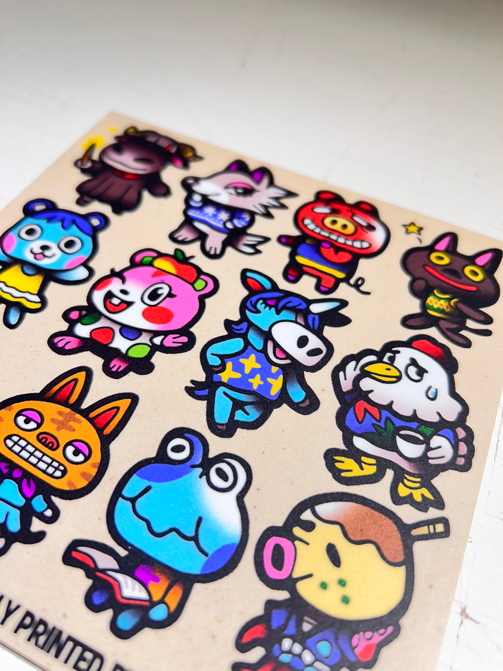 Animal Crossing sticker sheet 1 @zmctattoo
