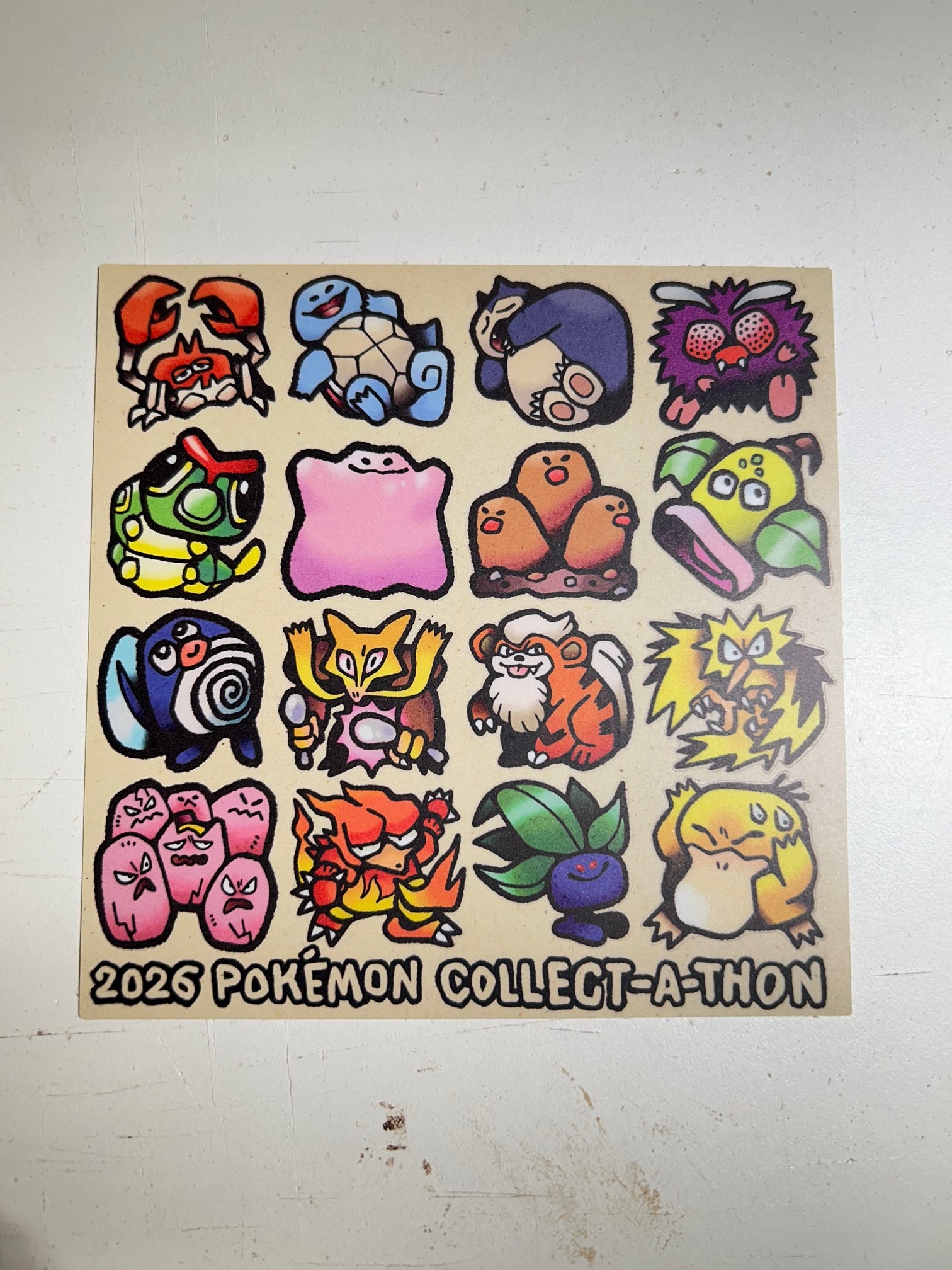 April 2026 Pokémon Collect-a-thon Sticker Sheet