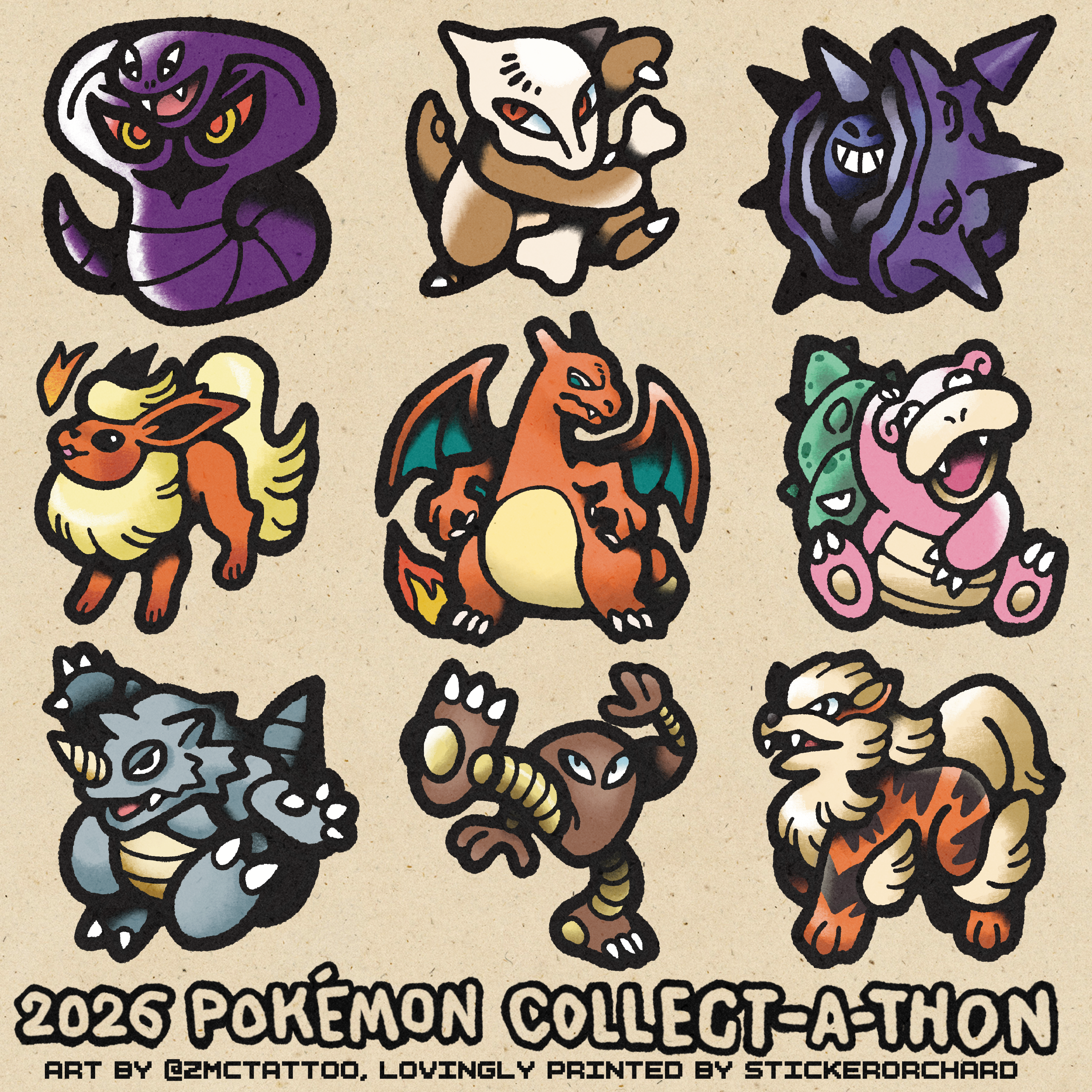 September 2026 Pokémon Collect-a-thon Sticker Sheet