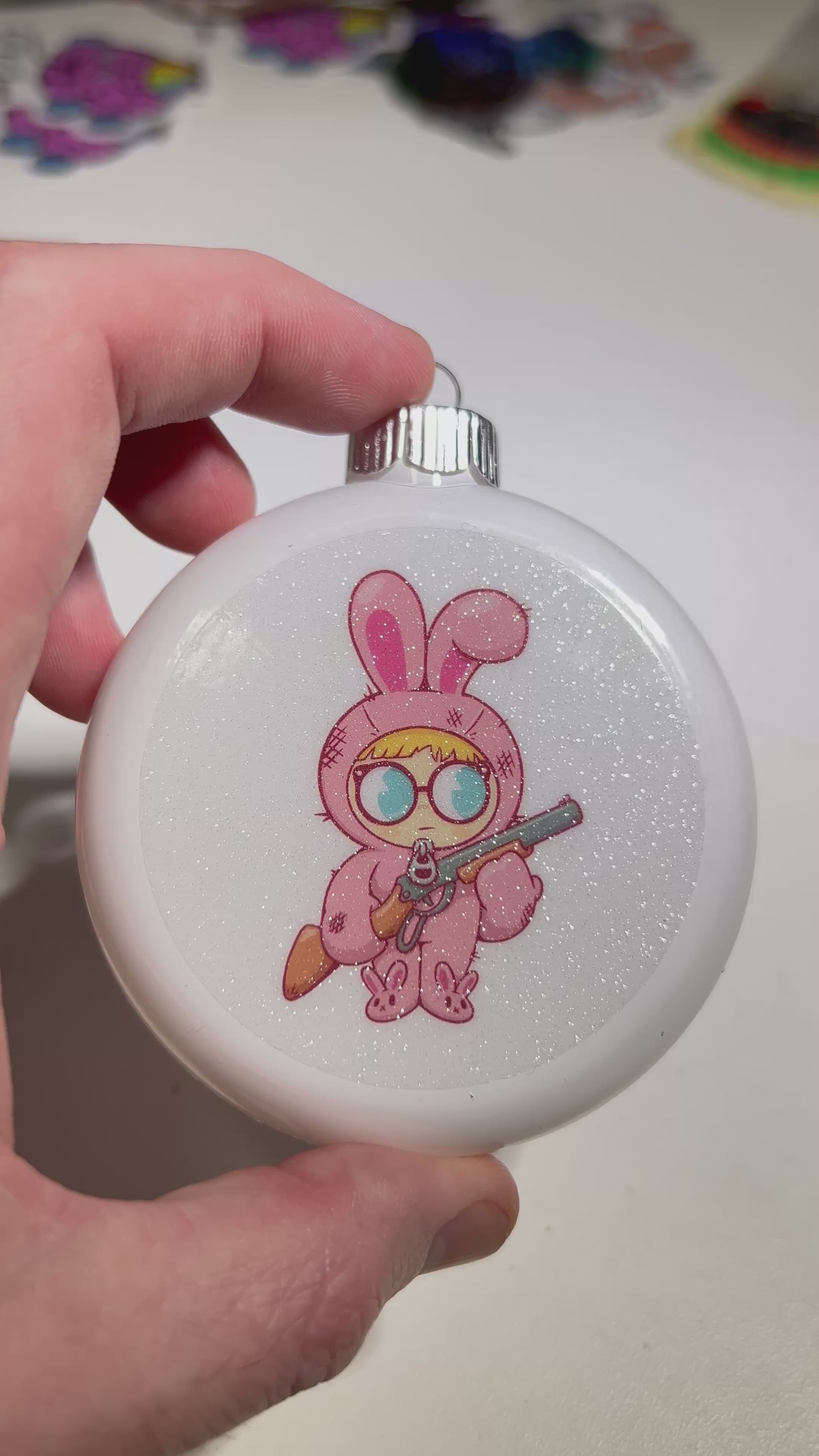 "Yule Shoot Your Eye Out" Christmas ornament -@andrewknzi